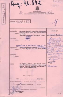 Processo n.º 245/1984, arquivamento 46842