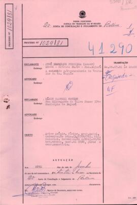 Processo n.º 1029/1981, nº arquivamento 41290  (2ª JCJ)