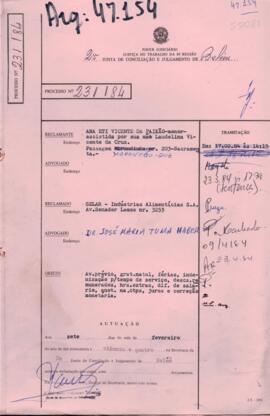 Processo n.º 231/1984, arquivamento 47154