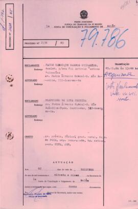 Processo n.º 2136/85 , arquivamento 79786