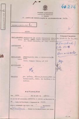 Processo n.º 838/1975, nº arquivamento 40274 (2ª JCJ)