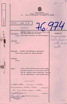 Processo n.º 1791/84 , arquivamento 76974
