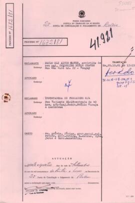 Processo n.º 1672/1981, arquivamento 41921