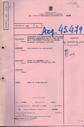 Processo n.º 888/1983, arquivamento 45479