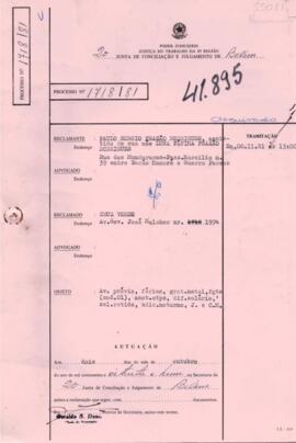 Processo n.º 1718/1981, nº arquivamento 41895