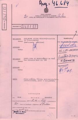 Processo n.º 2165/1983, arquivamento 46684